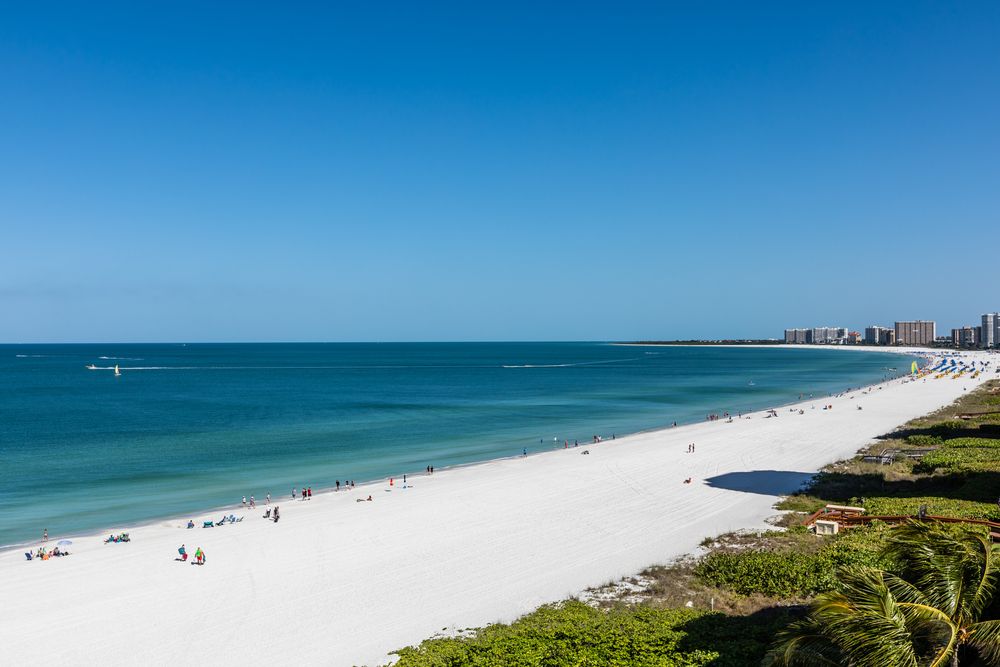 The clean waters of South Marco Island Beach