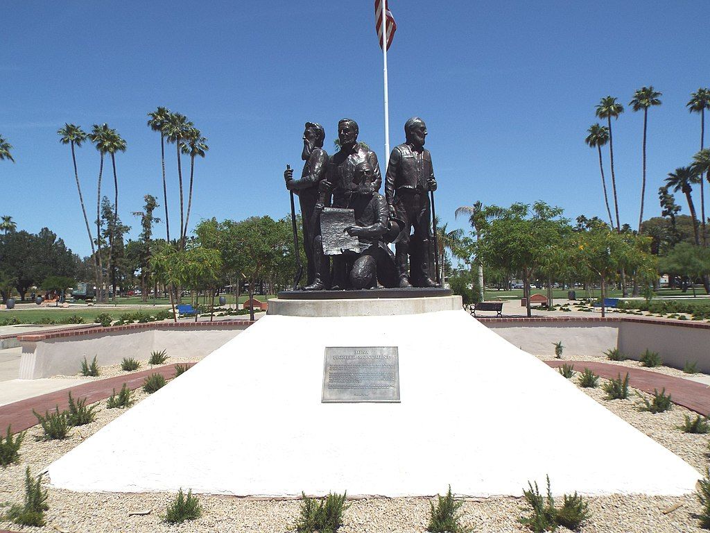 Pioneer monument at Pioneer Park