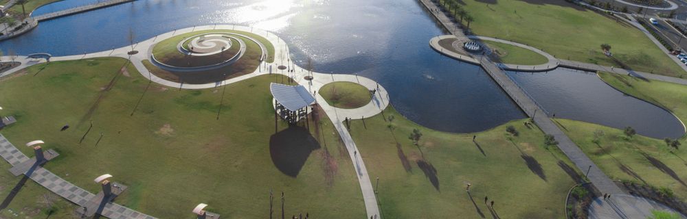 Aerial view of Riverview Park
