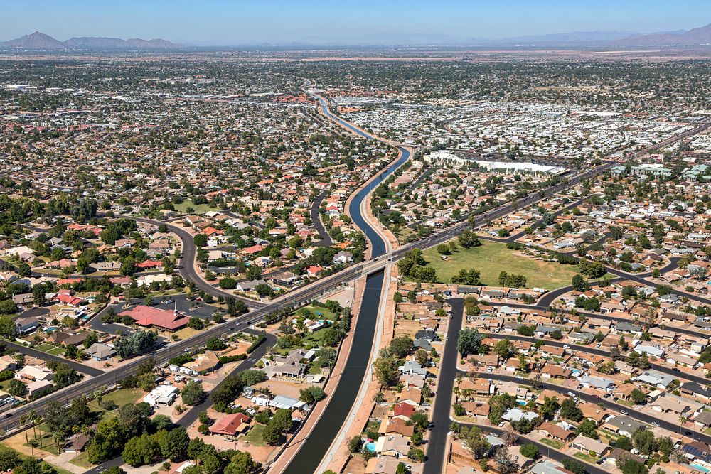 Aerial view of Sun Circle Trail