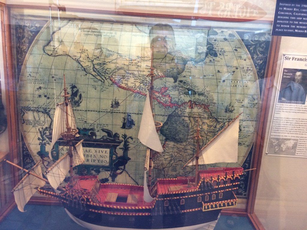 Golden Hinde II scale model at Morro Bay Maritime Museum