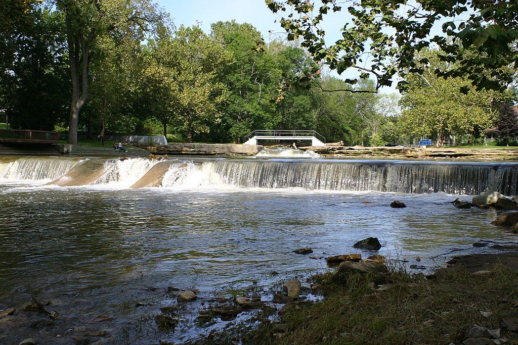 The waters of Falls Park