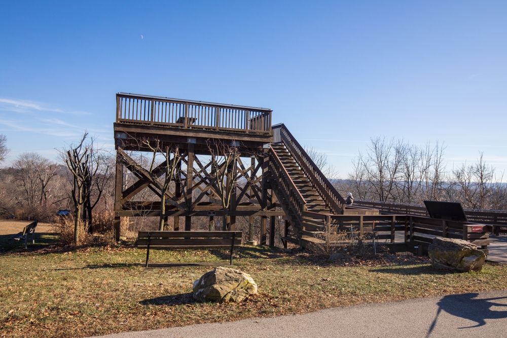 Observation deck at Fort Washington State Park