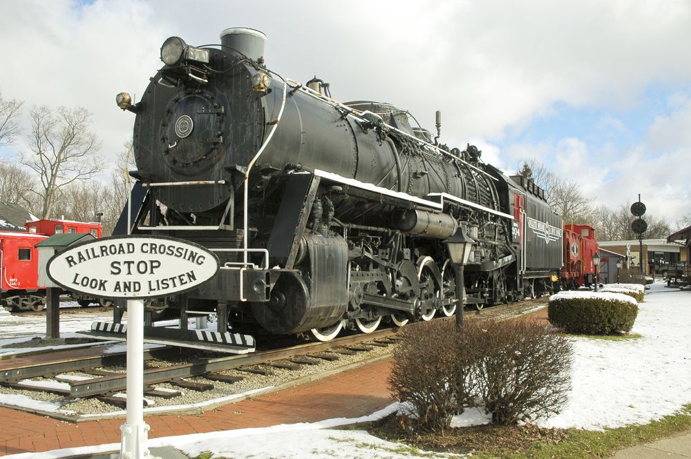 Steam locomotive at Greenville Railroad Park & Museum