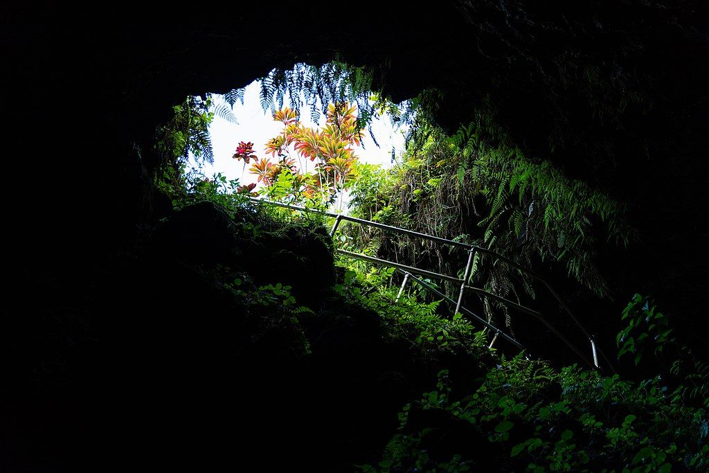 Trail leading down Hana Lava Tube