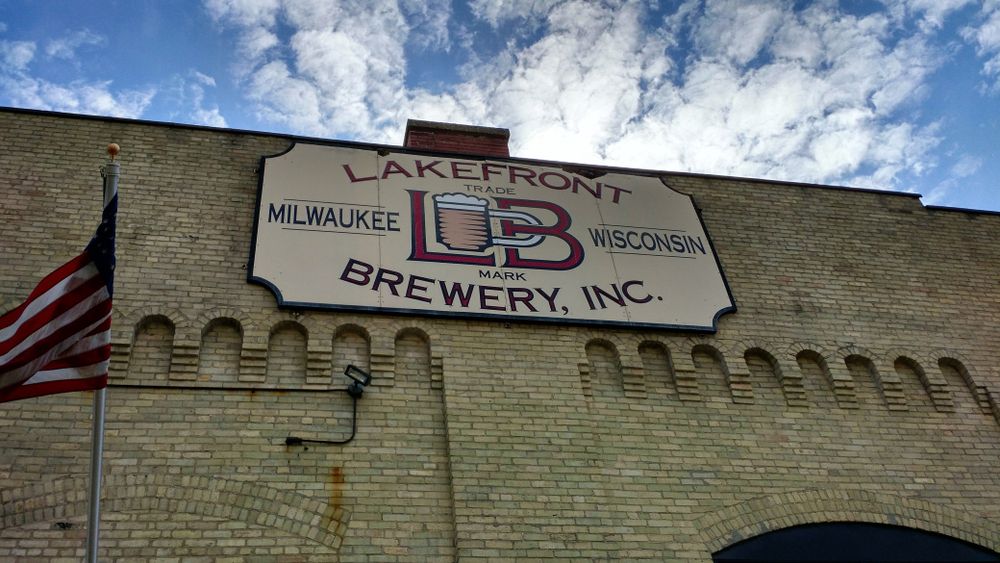 Building sign of Lakefront Brewery