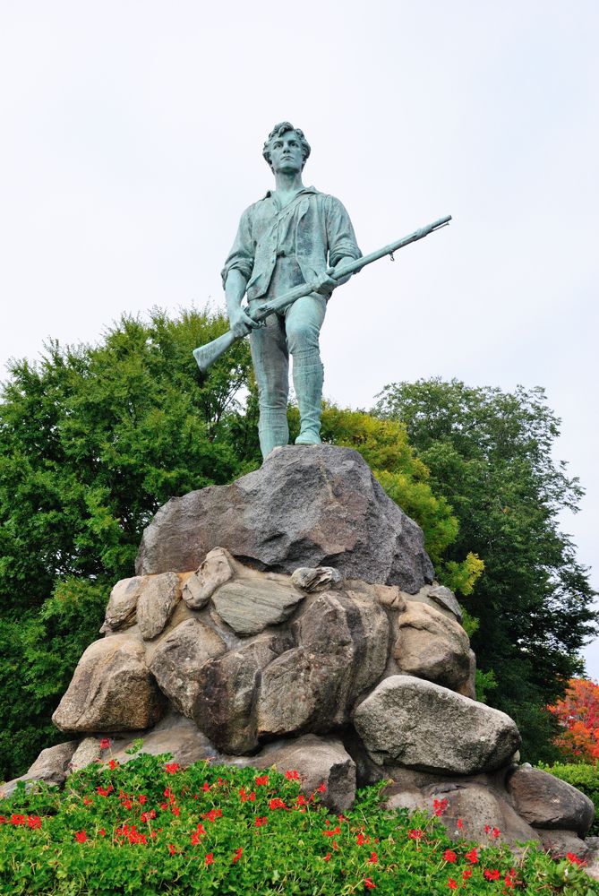 Minuteman statue at Lexington Battle Green