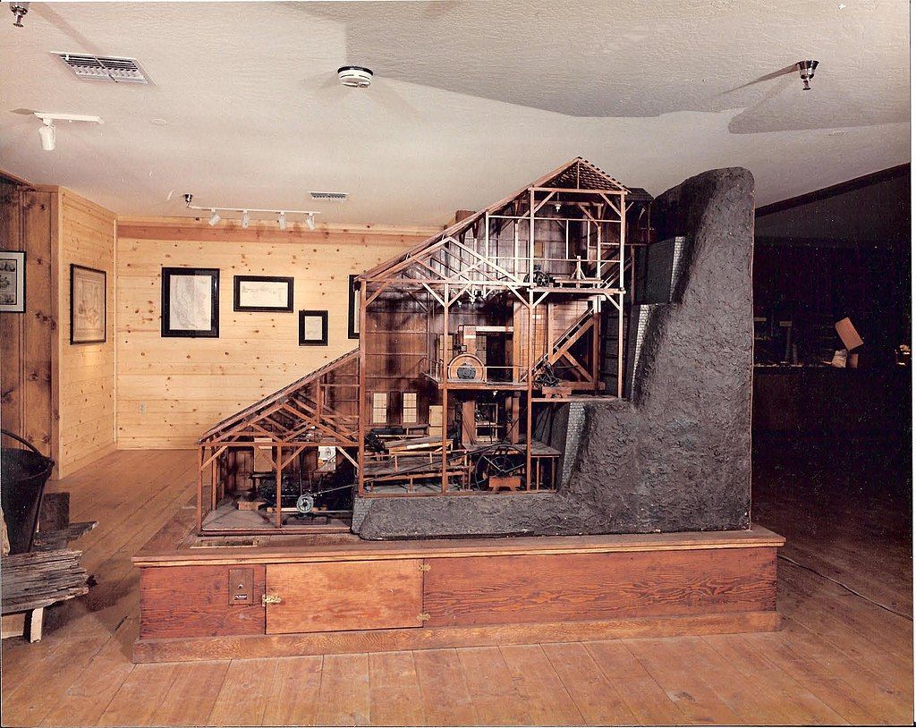 The gold stamp mill model in the Mineral Museum