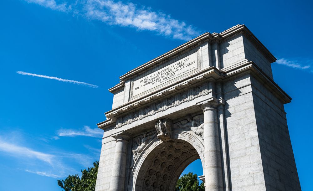 Top half of National Memorial Arch