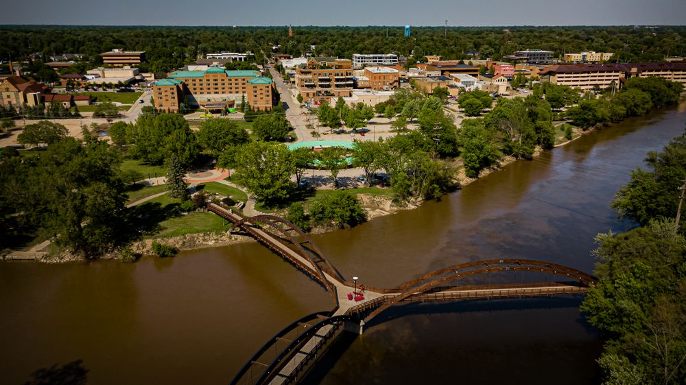 Aerial view of The Tridge