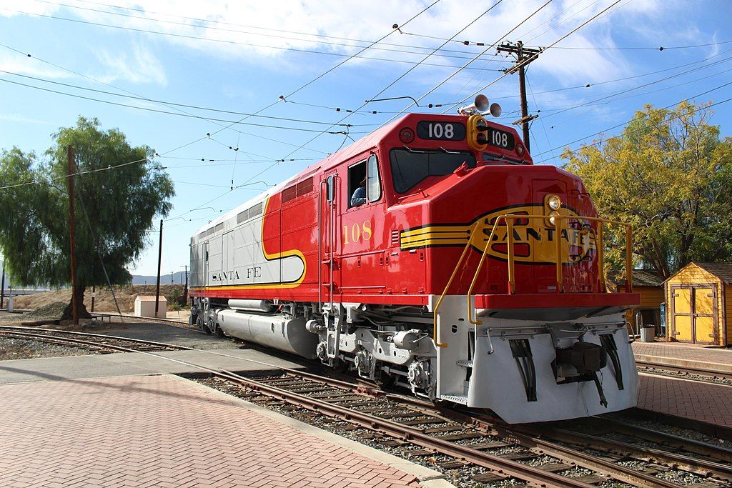 Santa Fe train at Southern California Railway Museum