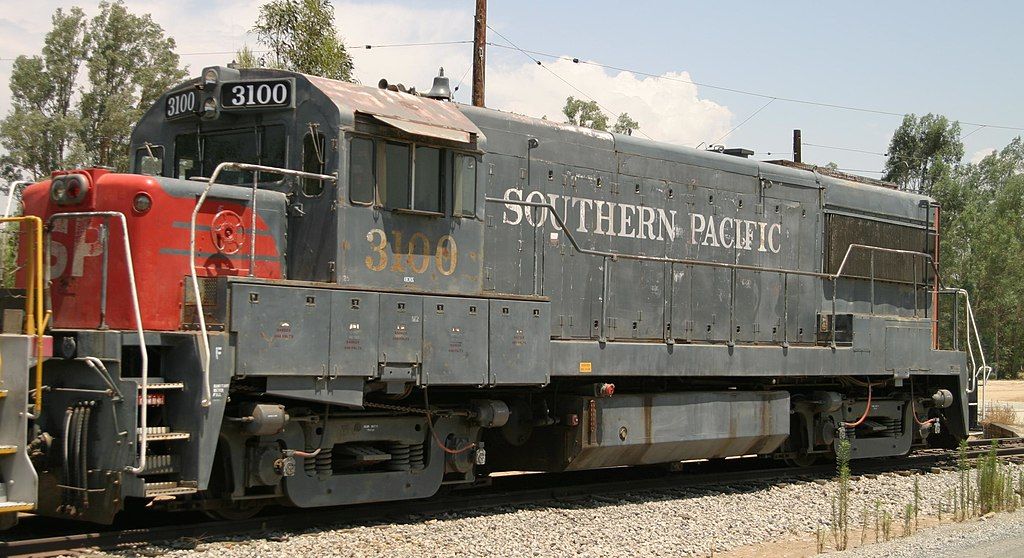 Southern pacific locomotive at Southern California Railway Museum