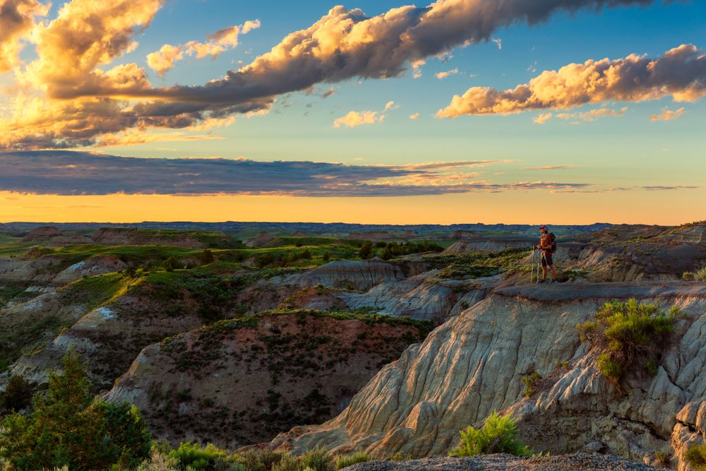 View from the Theodore Roosevelt National Park's badlands