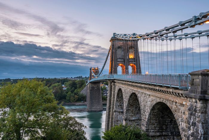 Vuew of the Menai Bridge Bangor