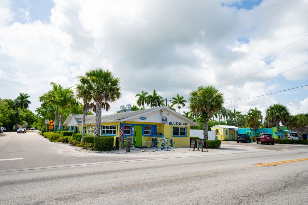 Exterior of Blue Dog Bar & Grill