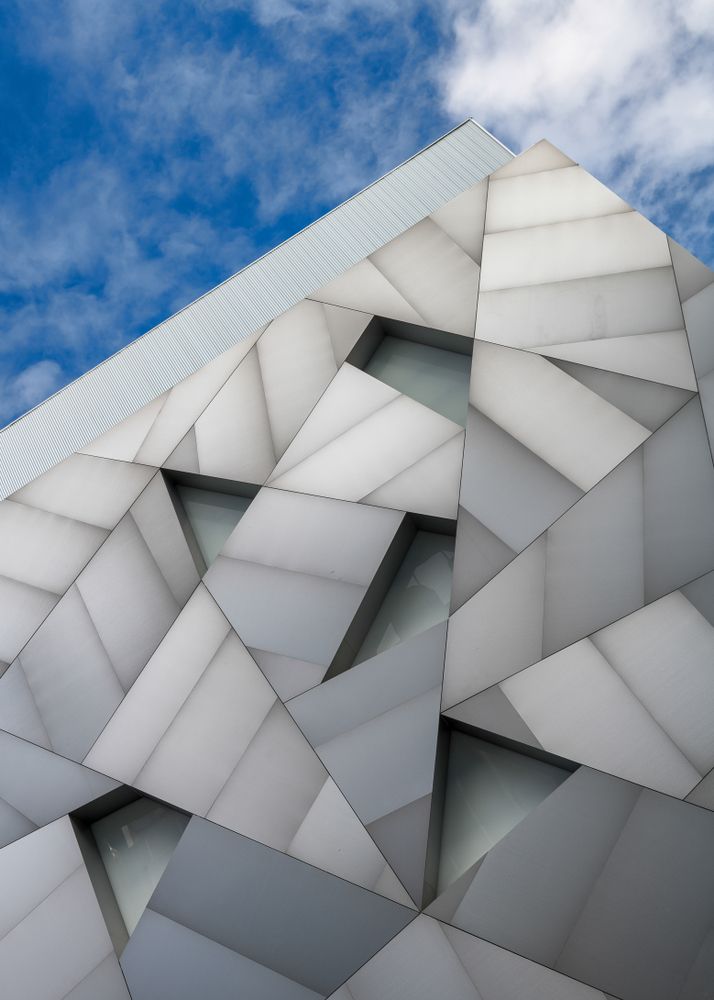 Abstract building wall of the Institute of Contemporary Art