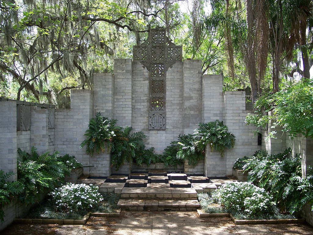 Plants on Maitland Art Center's courtyard