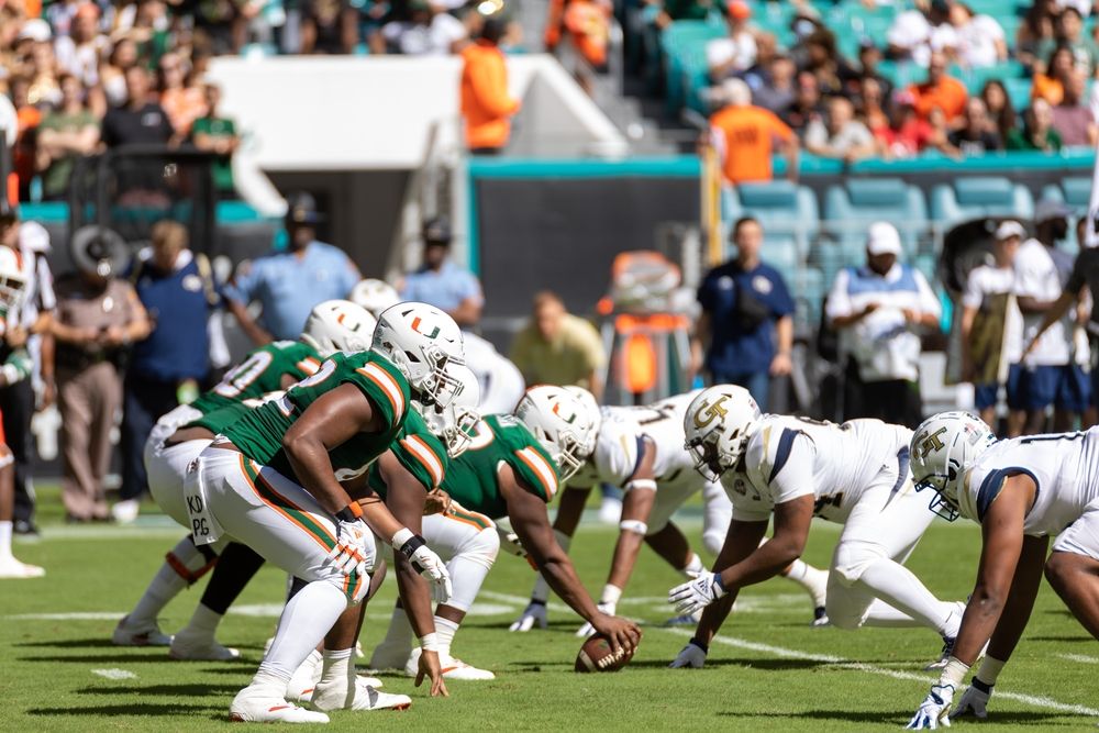 Football game at Hard Rock Stadium