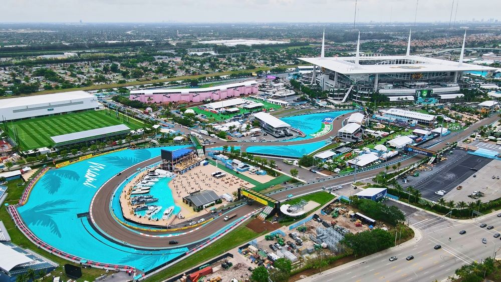 Aerial view of Miami International Autodrome
