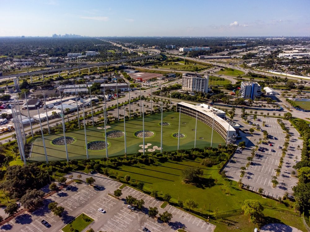 Aerial view of Topgolf