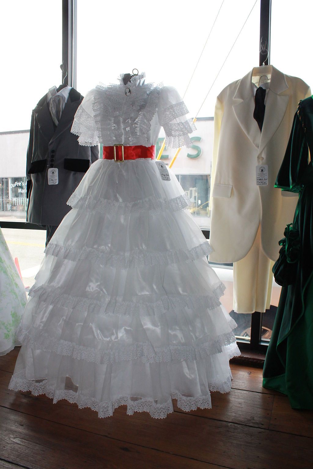 Gowns and suits displayed in Marietta Gone with the Wind Museum