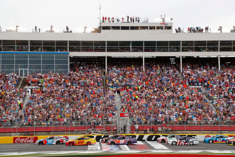A race at Charlotte Motor Speedway