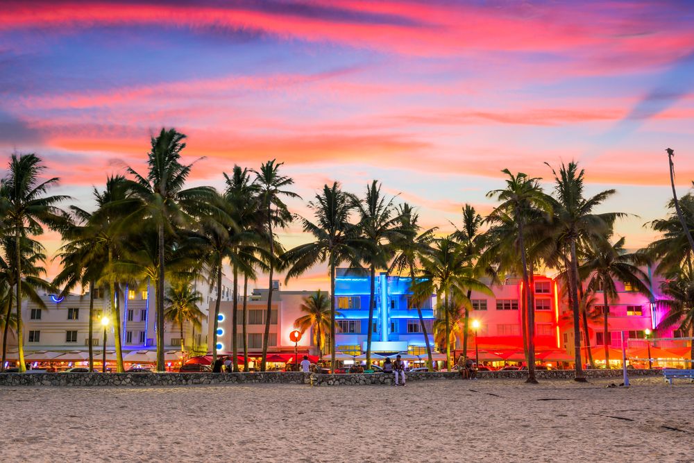 Night scene at South Beach