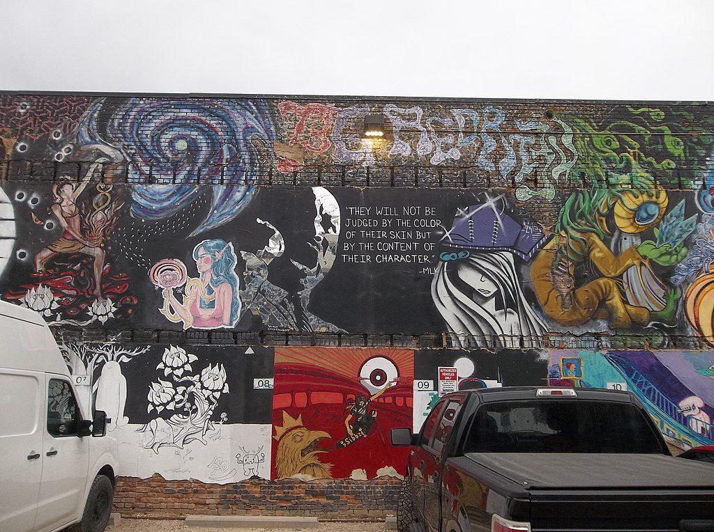 A mural at Freak Alley Gallery