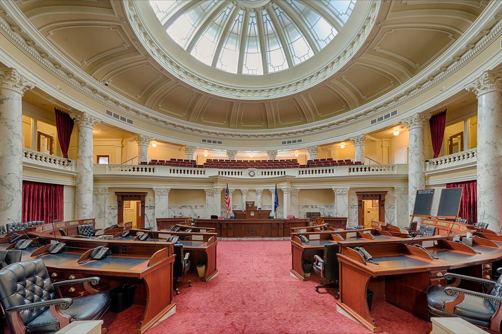 Senate chamber in Idaho State Capitol