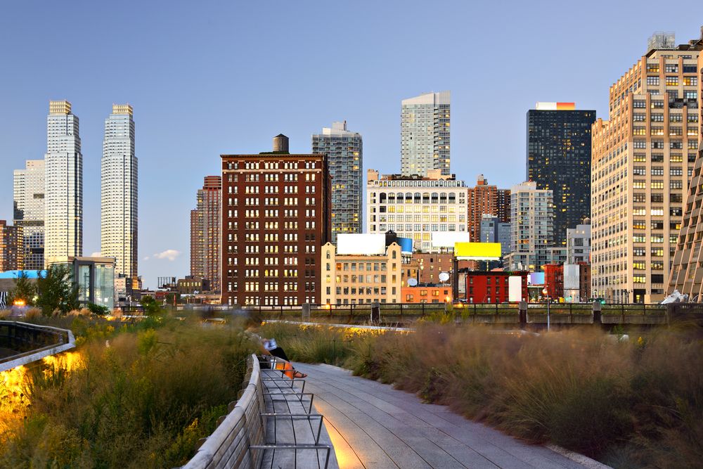 Skyscrapers view at High Line