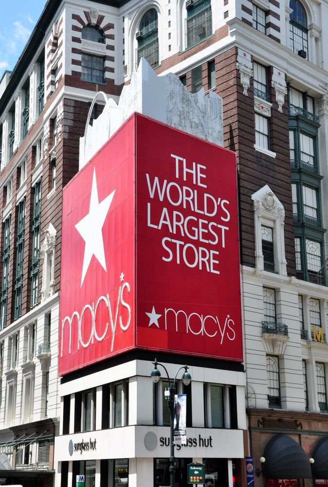 Name sign of Macy's Flagship Store