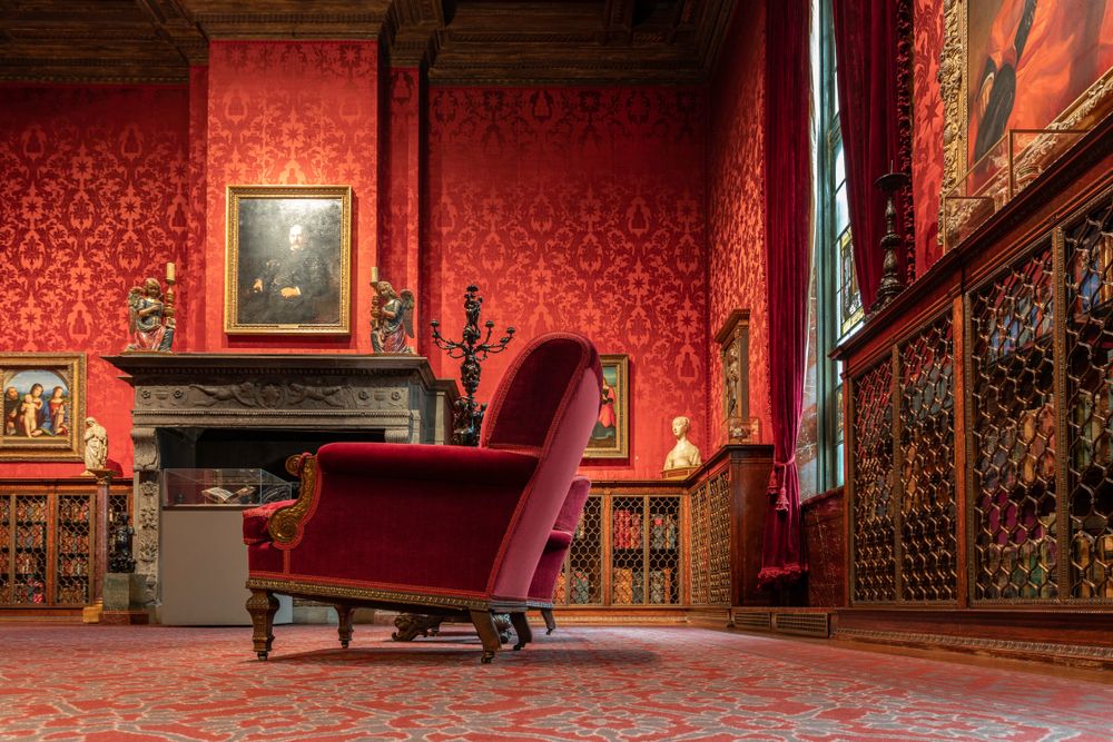 Reading chair in Morgan Library & Museum