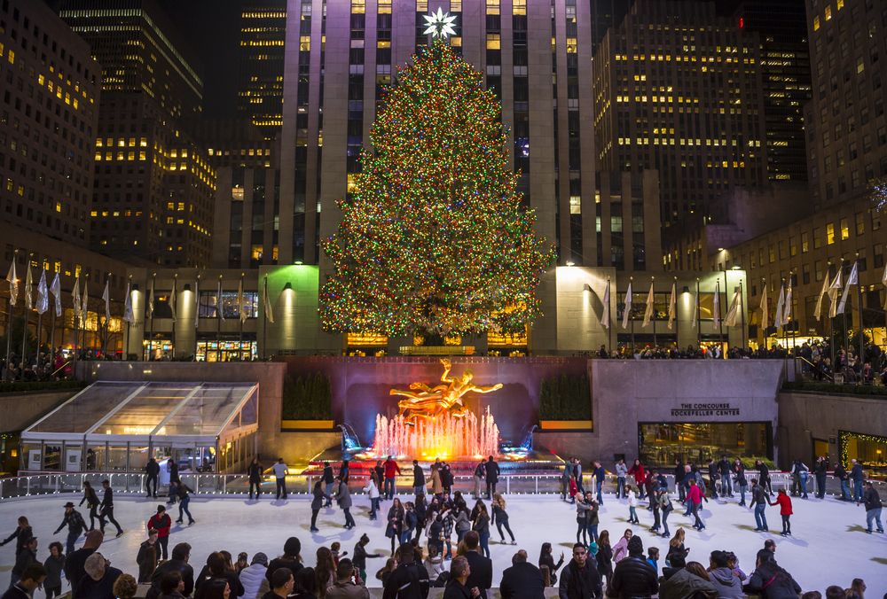 The famous Rockefeller Center Christmas tree