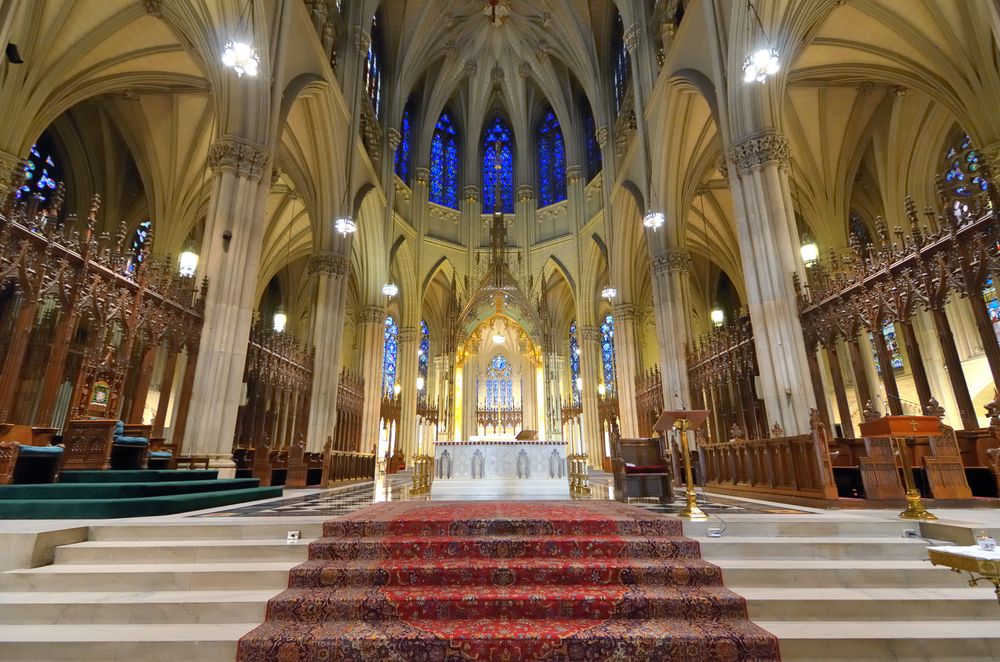 View inside the St. Patrick's Cathedral