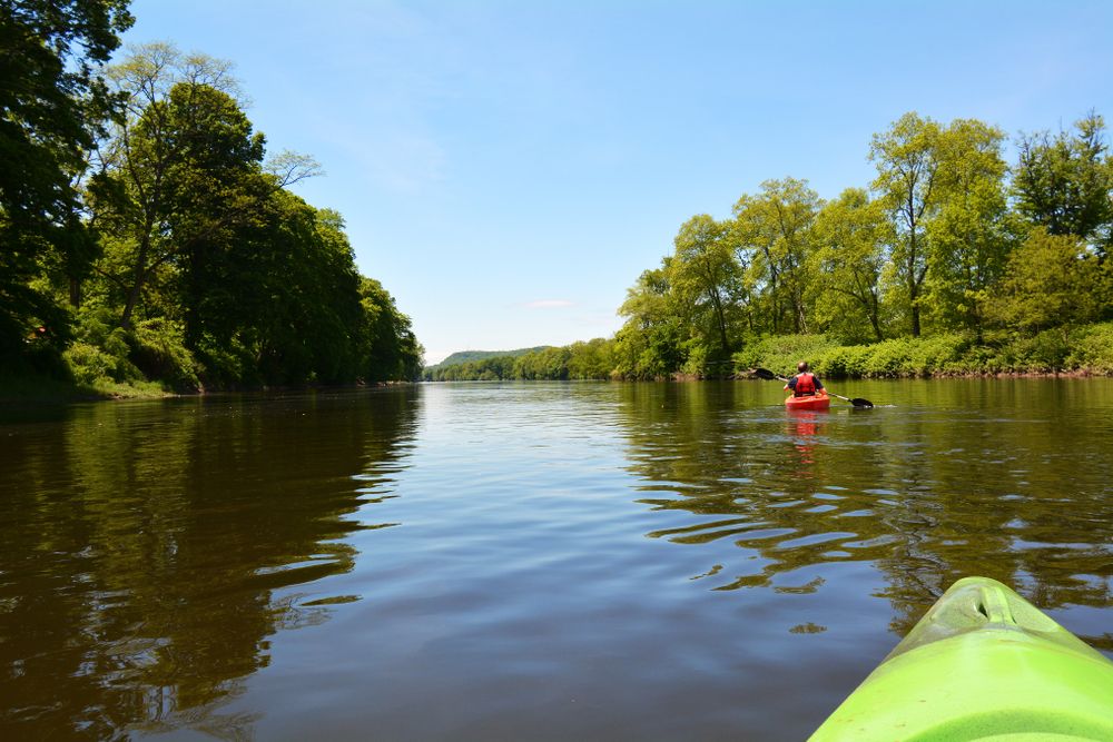 Kayaking on Delaware river