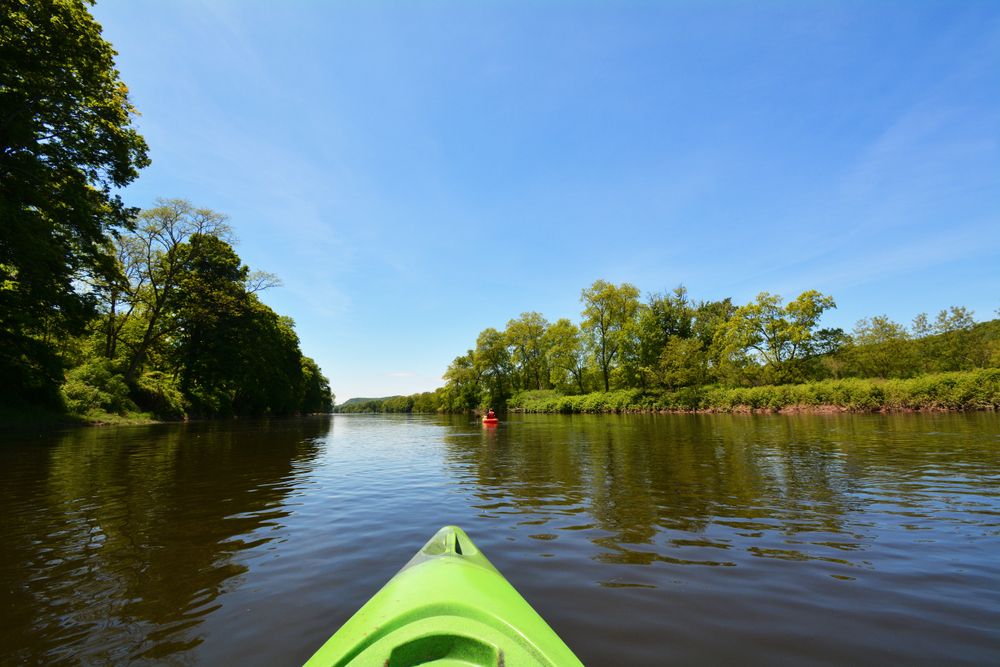 Kayaking on Delaware river