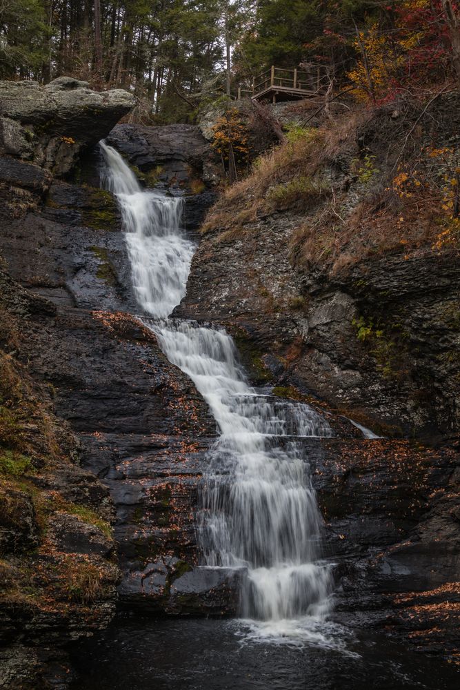 Water cascades of Raymondskill Falls
