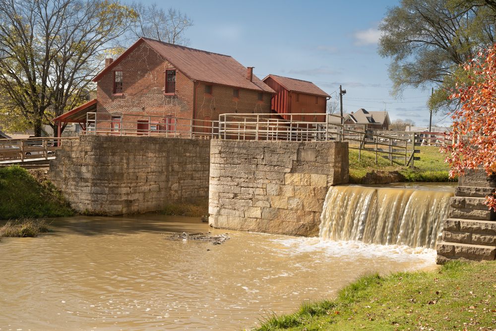 Daytime view of Metamora Gristmill
