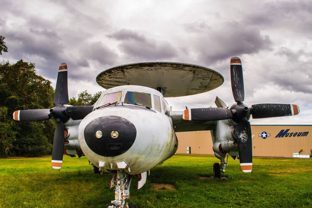 Front view of an aircraft at Air Victory Museum