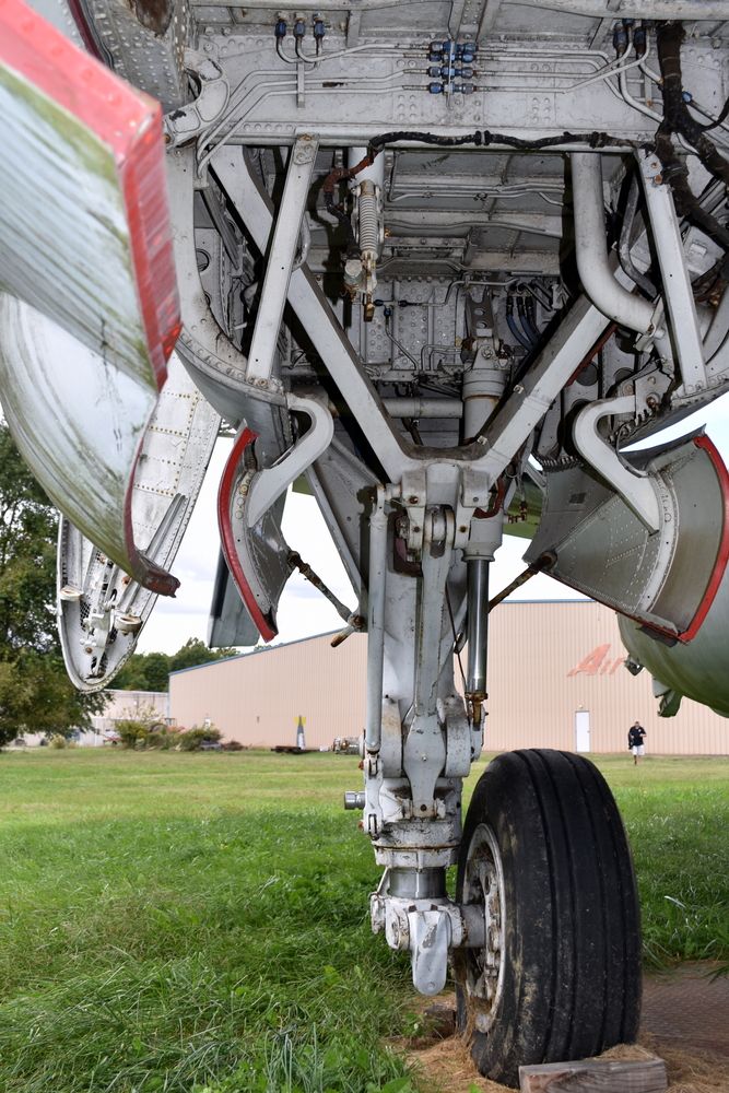 View from under an aircraft at Air Victory Museum