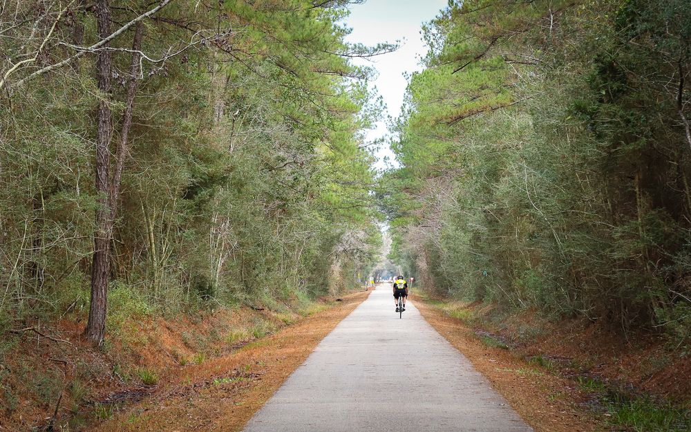 Bicycle ride along Tammany Trace