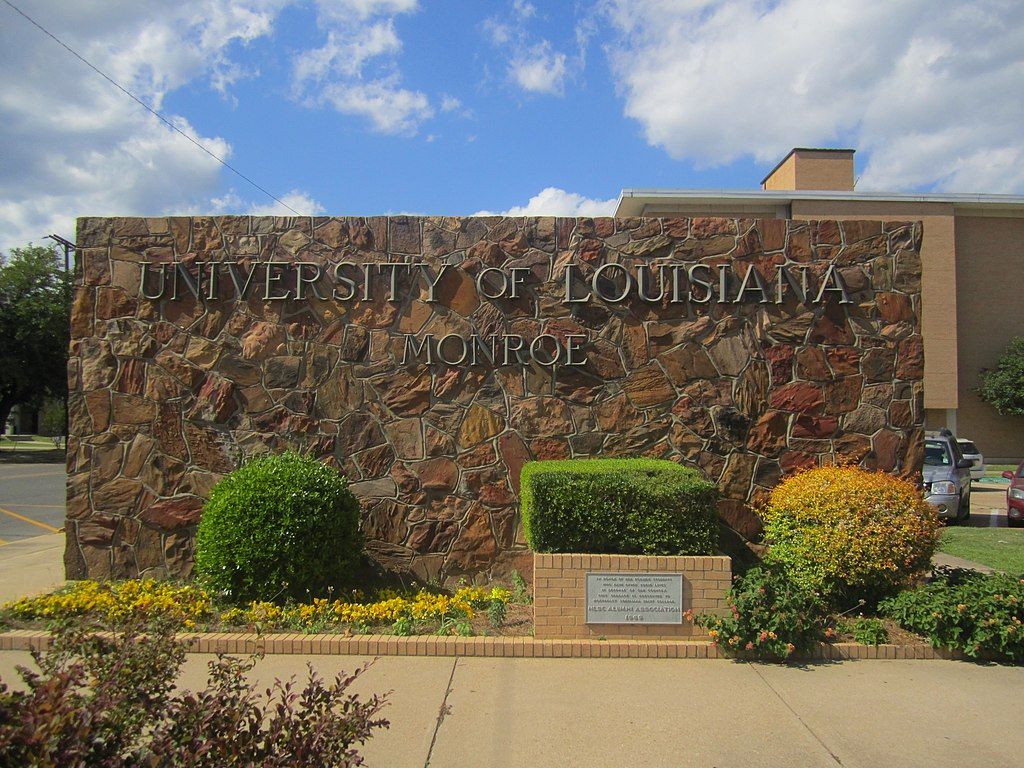 Welcome sign of University of Louisiana Monroe