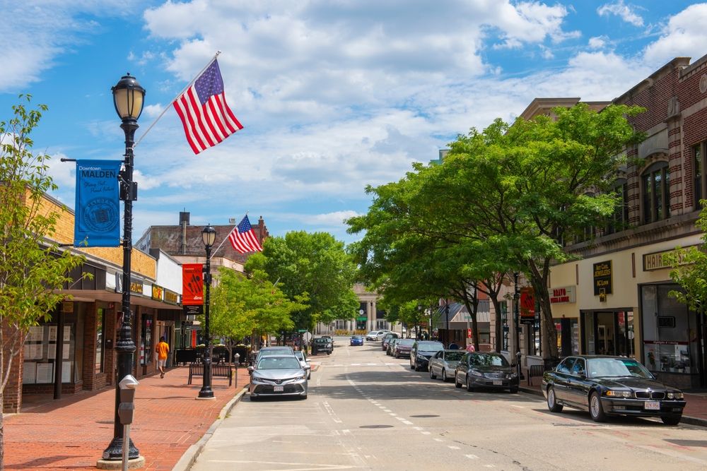 Street scene at Downtown Malden