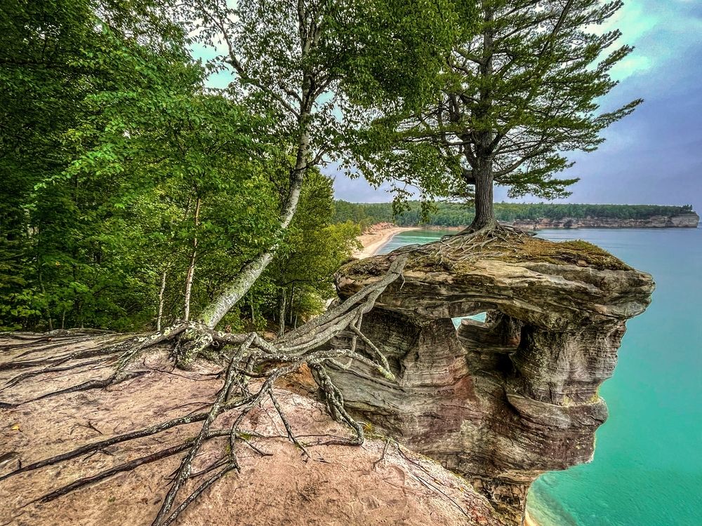 Close view of the Chapel Rock