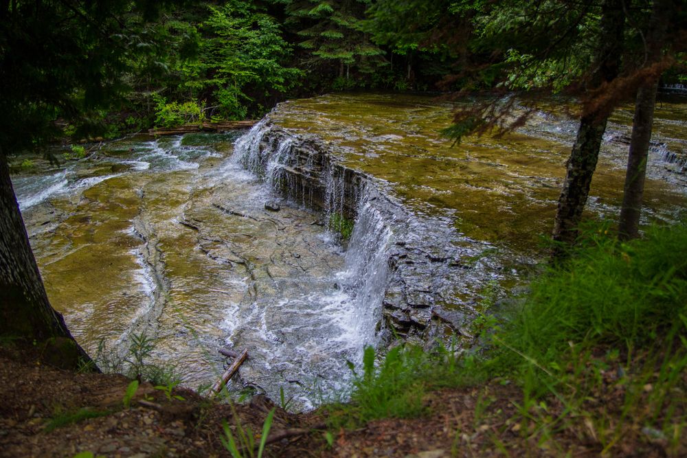 A small waterfall at Hiawatha National Forest