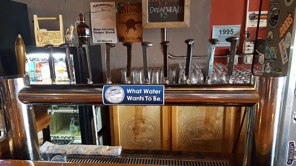 Beer refilling station in Ore Dock Brewing Co.