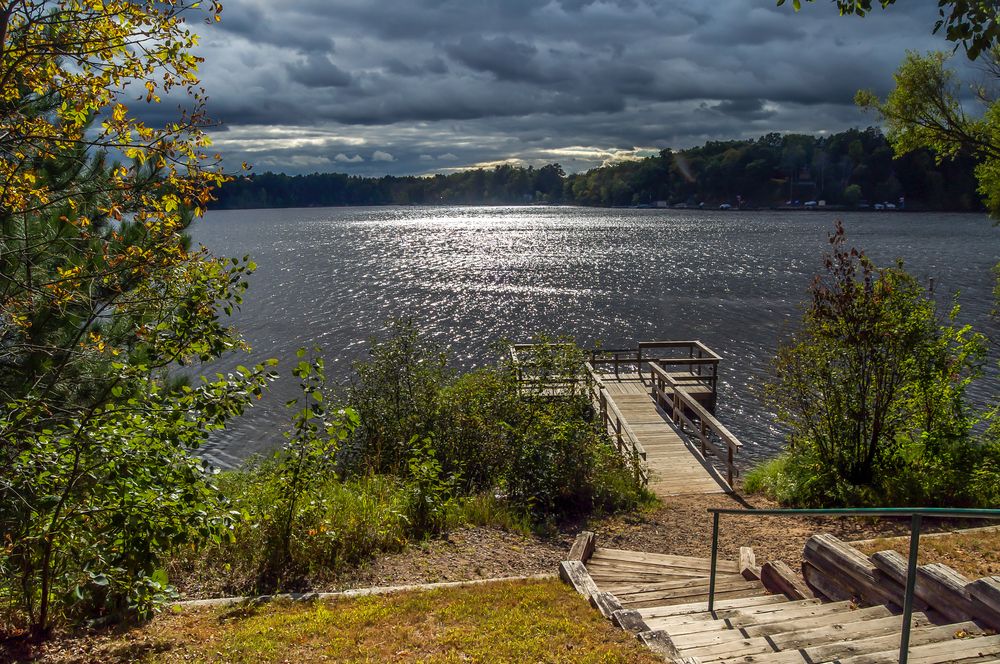 Deck at Sibley Park's waters