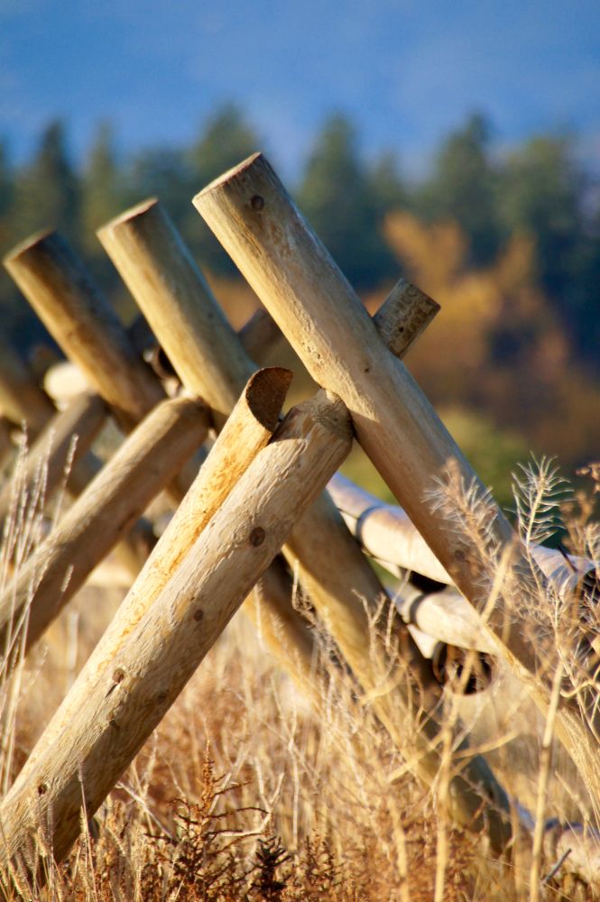Wooden fence of Fort Missoula