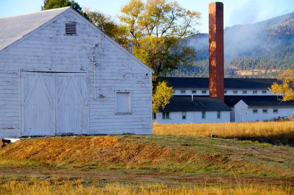 Exterior of a barn at Fort Missoula