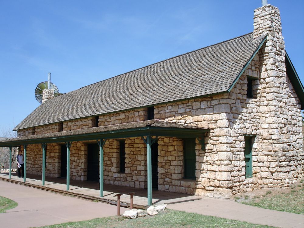 Stone house at National Ranching Heritage Center